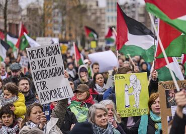 Protestan en Países Bajos por presencia de presidente israelí en inauguración de museo del Holocausto