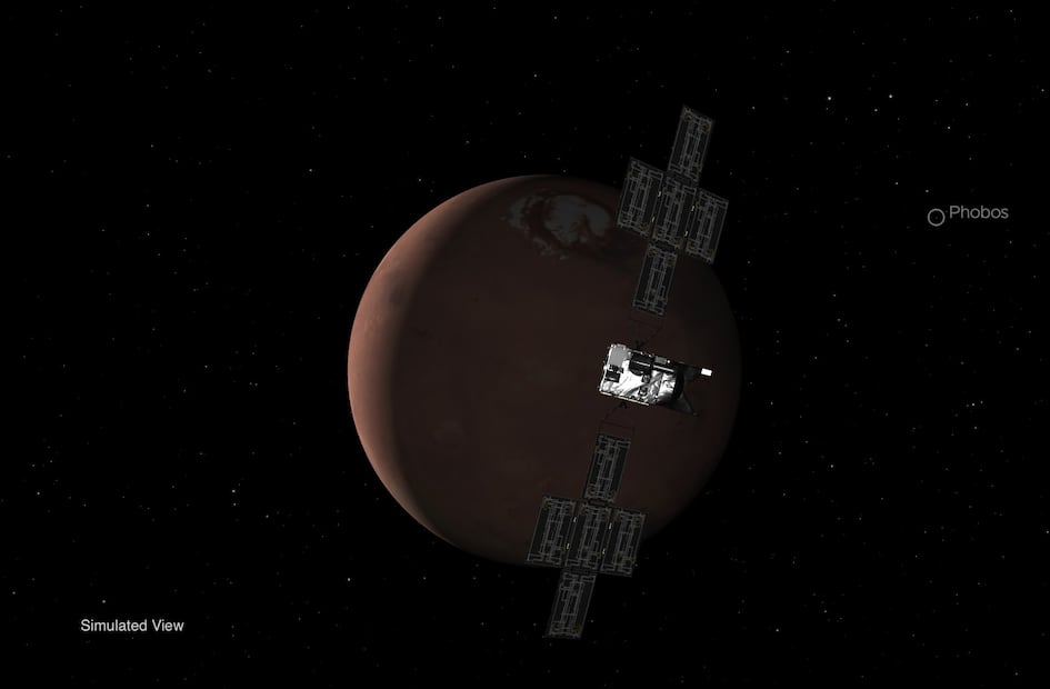 Este sobrevuelo de "asistencia gravitacional" utilizó la atracción del Planeta Rojo para aumentar la velocidad de la nave espacial y ajustar su trayectoria en su camino para explorar el misterioso asteroide rico en metales Psyche. Foto: NASA