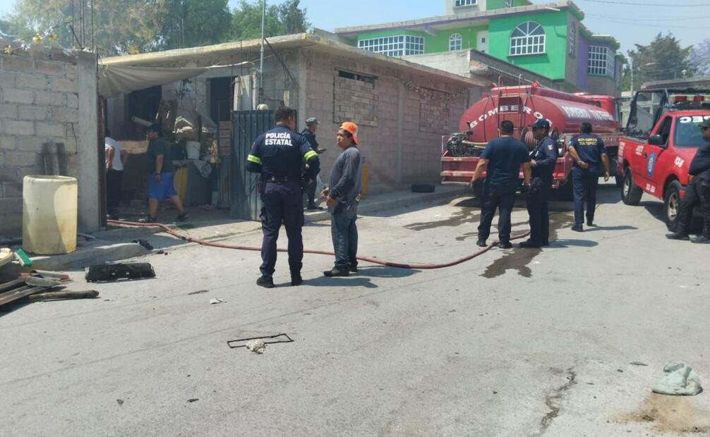 Un calentador solar explotó en Tultepec. Foto: Especial