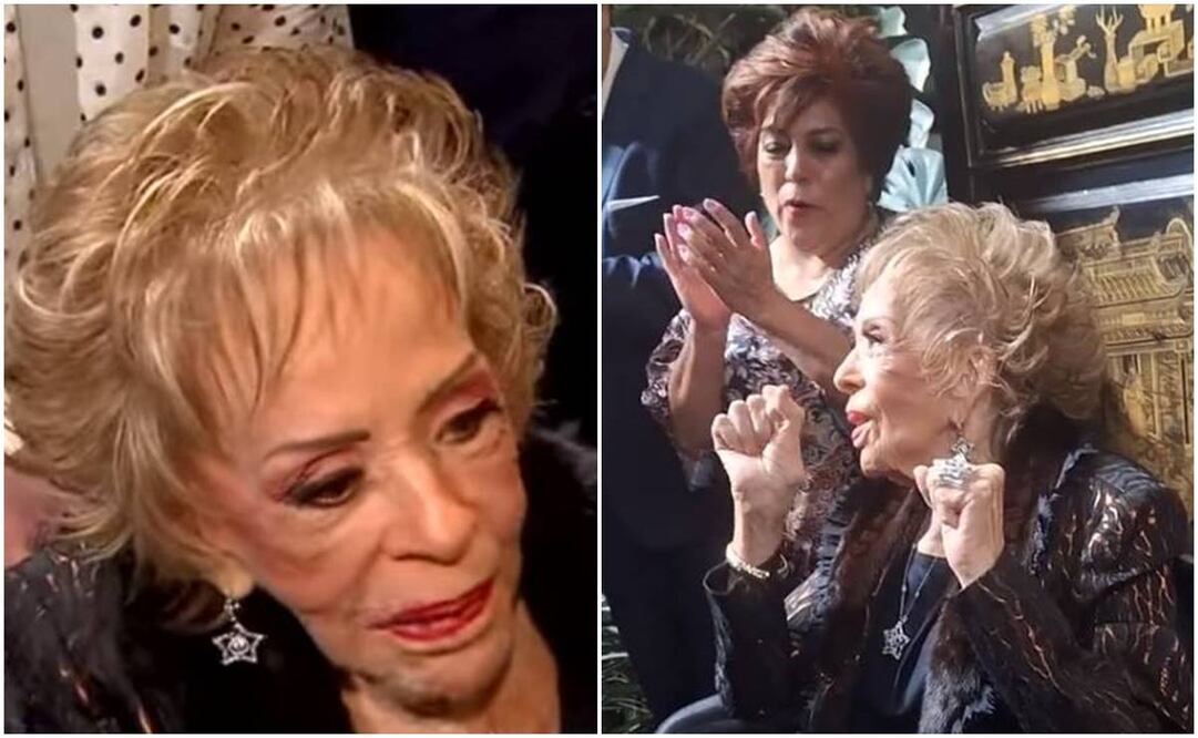 Silvia Pinal, feliz en la celebración de su cumpleaños.