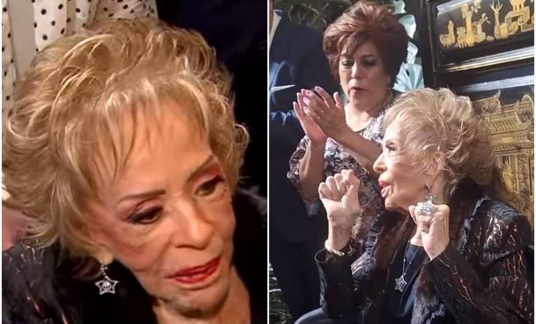 Silvia Pinal, feliz en la celebración de su cumpleaños.