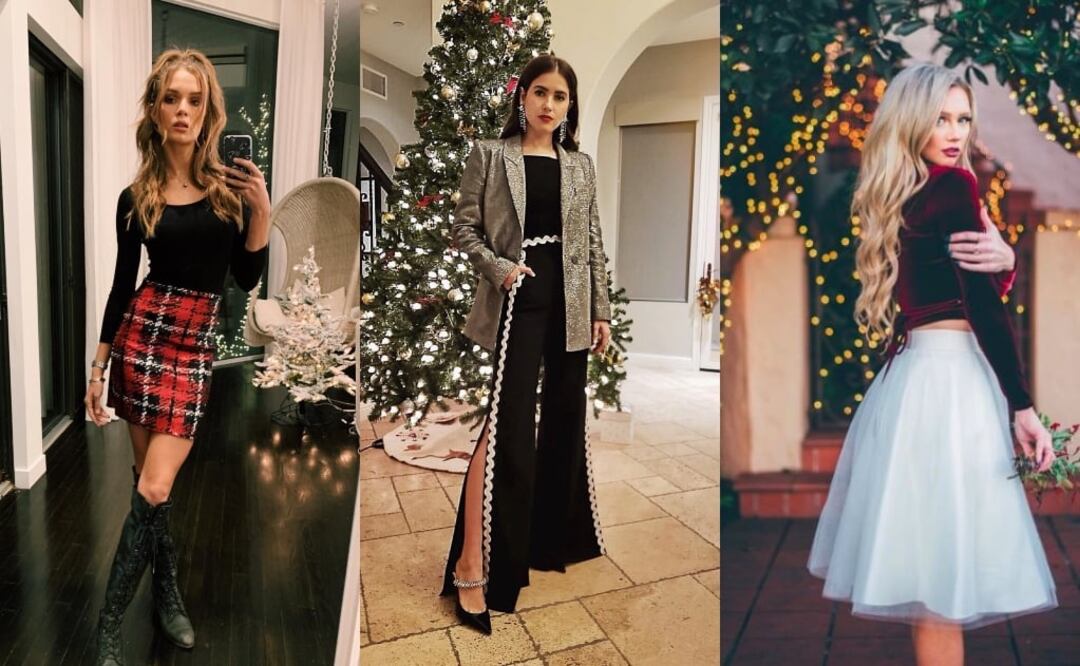 Estas son algunas ideas para tu look de Navidad. Foto: Instagram josephineskriver, blankitinerary y Pinterest.