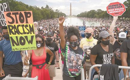 "Estoy aquí por George, Jacob, Breonna, Trayvon", dicen en marcha antirracista