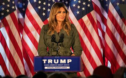 En su primer acto de campaña en solitario, Melania acusa a Biden de dividir y politizar