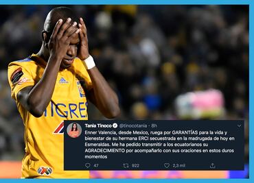 La hermana de Enner Valencia fue secuestrada