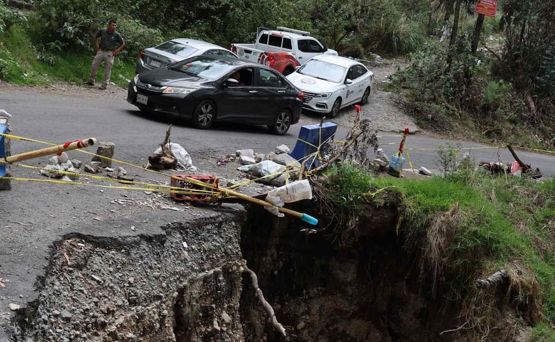 Cierran vialidad en Huixquilucan por deslave; nuevas grietas elevan riesgo para automovilistas
Foto: Especial.