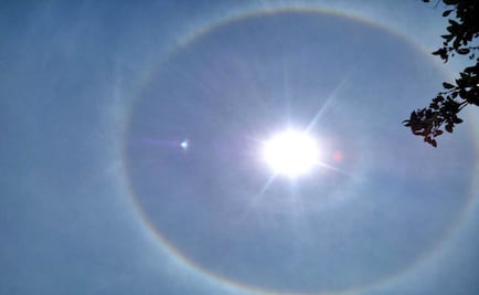 Halo solar deslumbra a los capitalinos