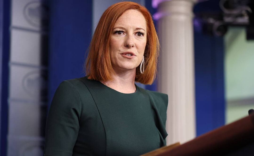 Jen Psaki, vocera de la Casa Blanca, dio conocer el caso de contagio dentro de la residencia oficial. Foto: EFE