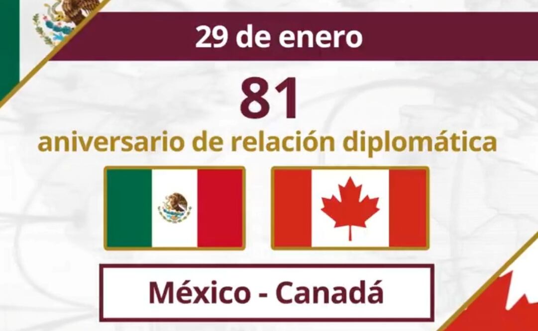 México y Canadá celebran 81 años de relación. Foto: SRE