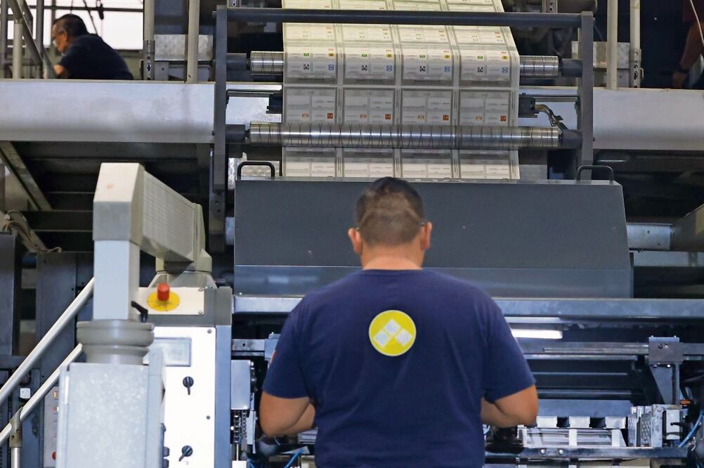 Además de las boletas electorales, Talleres Gráficos de México va a imprimir actas para la jornada electoral, carteles, bolsas y sobres, documentos auxiliares y plantillas en braille. Foto: de Fernanda Rojas. El Universal