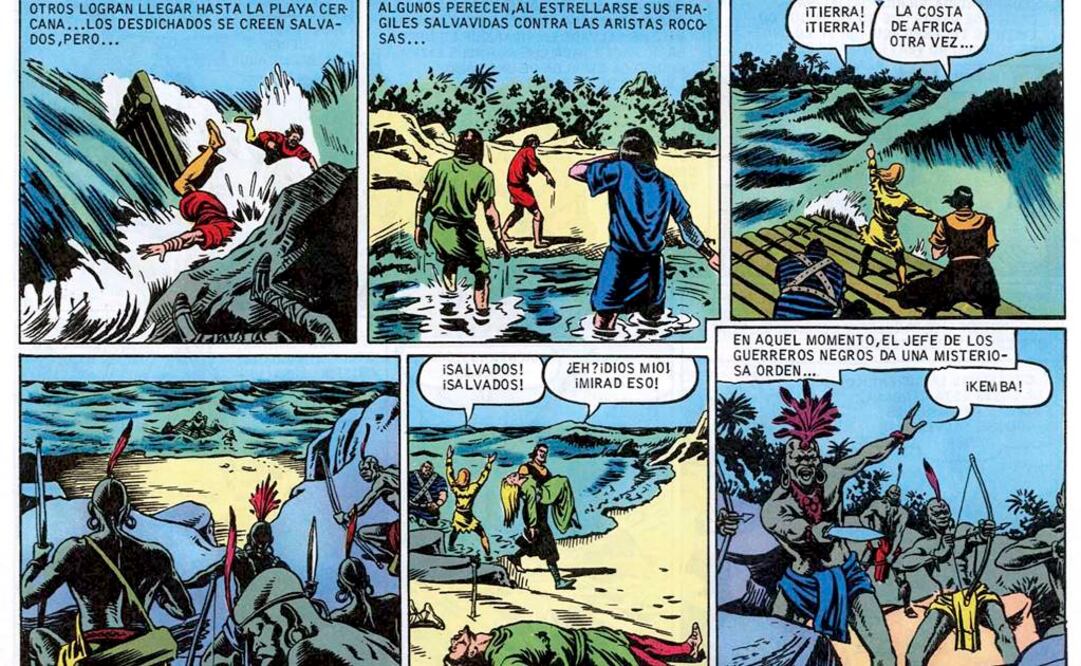 Las aventuras de "Trueno", caballero de la Edad Media que siempre en compañía de personajes como Goliat y Crispín, fueron leídas por varias generaciones de españoles. FOTO: Archivo.