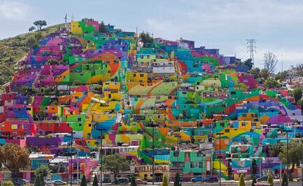 Barrio de Pachuca se transforma en colorido mural