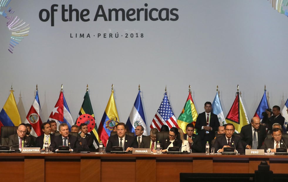 La reunión de Trump y los líderes latinoamericanos afines es una especie de foro paralelo a la Cumbre de las Américas, el encuentro de jefes de Estado organizado desde 1994 por la Organización de los Estados Americanos (OEA), cuya primera reunión se celebró precisamente en Miami. Foto: EFE