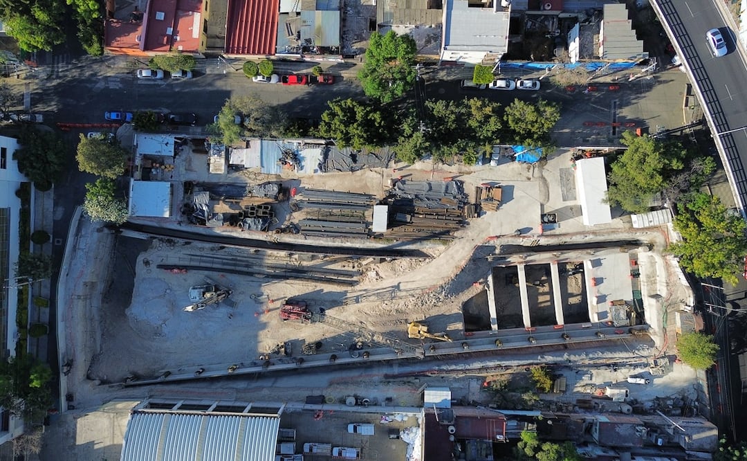 Trabajos de ampliación de la Línea 12 del Metro CDMX. Foto: DCIM\101MEDIA