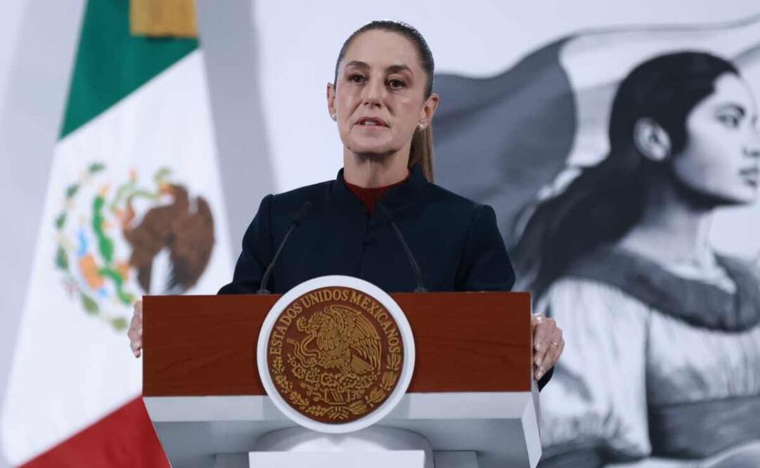 Claudia Sheinbaum, presidenta de México, durante la mañanera del 14 de octubre del 2025. Foto: Fernanda Rojas / EL UNIVERSAL.