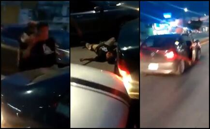 Tras choque, agreden a conductor y le pasan el carro por encima