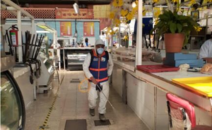 Continúa sanitización de espacios públicos en Benito Juárez