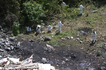 PGR y GIEI realizan nuevo estudio en basurero de Cocula