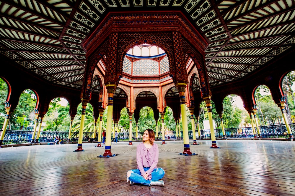 Kiosco Morisco en el Barrio Mágico de Santa María La Ribera. (Foto: Sergio Tapia. El Universal)