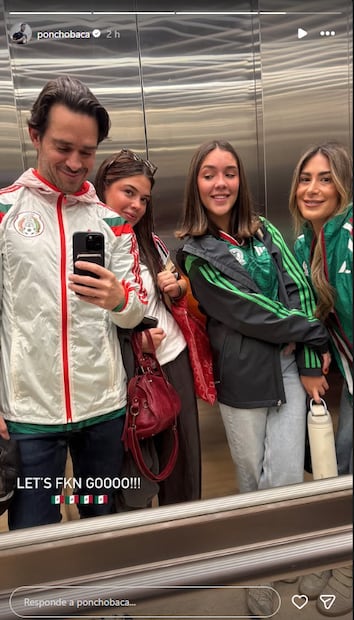 Melissa López y Poncho Barbosa, integrantes de JNS y Mercurio, respectivamente, van al Estadio Ciudad de México por el Mundial.
Foto: Instagram, vía @ponchobaca & @melissalz83