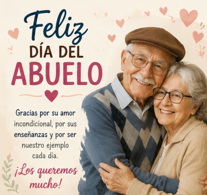 Imágenes para compartir este 28 de agosto, Día del Abuelo. Foto: Creada con IA
