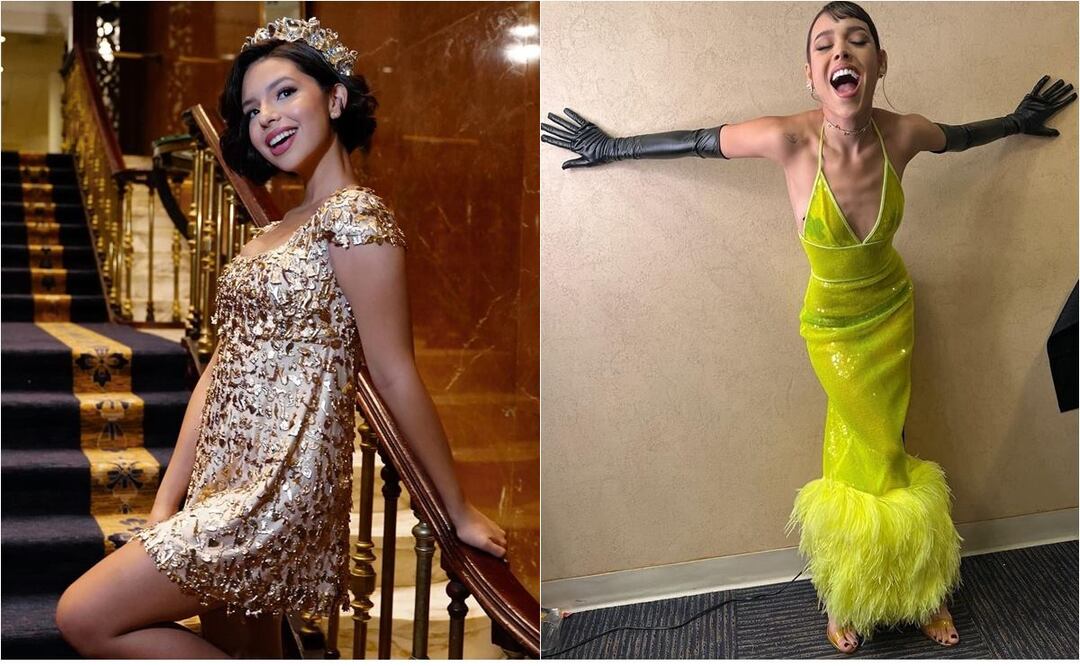 Ángela Aguilar y Danna Paola, además de ser galardonas en los Premios Juventud, fueron consideradas unas de las mejores vestidas por sus looks. Foto: Instagram @angela_aguilar_ / @dannapaola