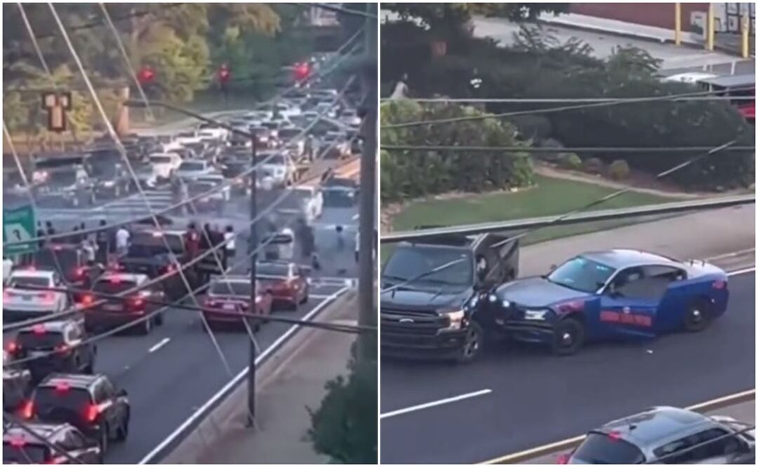 Los hechos ocurrieron en Midtown Atlanta, donde el conductor de un vehículo realizaba peligrosas acrobacias. Foto: Tomada del video