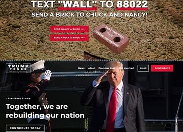 Equipo de Trump lanza polémica campaña de enviar ladrillos para el muro