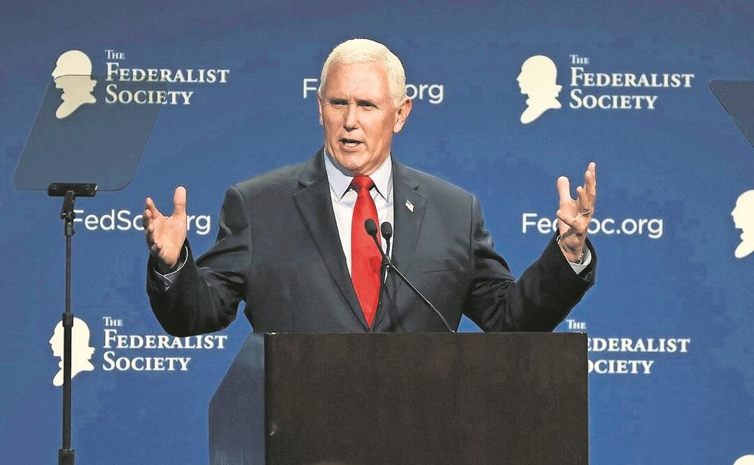 El exvicepresidente Mike Pence en una conferencia de “conservadores constitucionales”, en Orlando, Florida. Foto: AP.