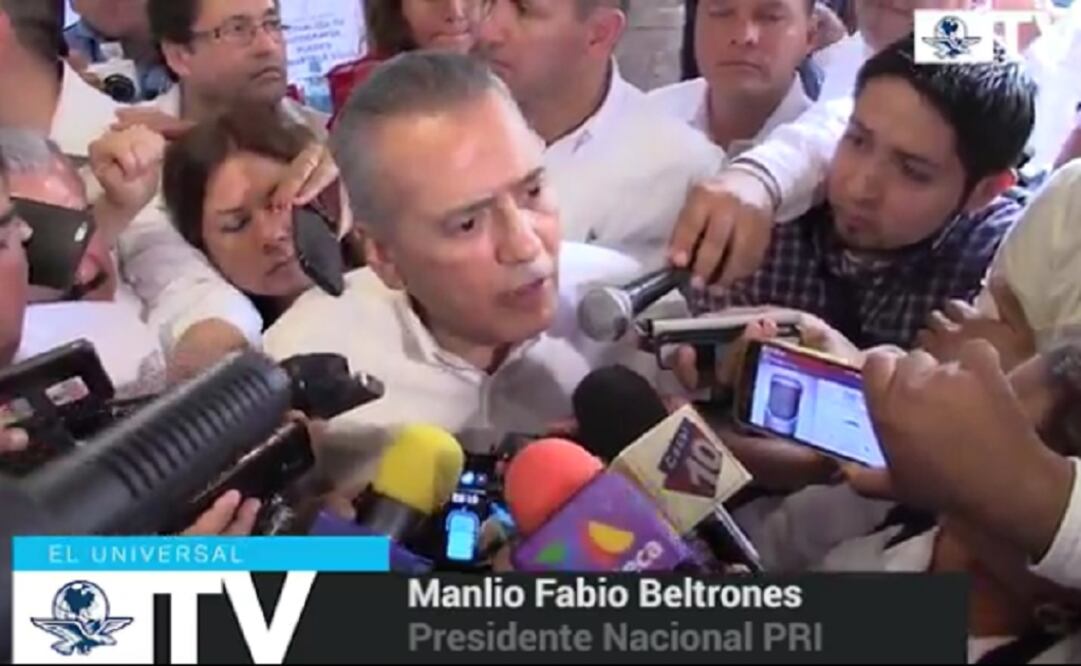 Beltrones said that the candidates are Reyes Zúñiga Vázquez, candidate for mayor of Hidalgo; Luis Cesáreo Aldape, candidate for mayor of Mainero, and Gustavo Estrella Cabrera, candidate for mayor of Villagrán. (Photo: Screen grab from El Universal TV) 