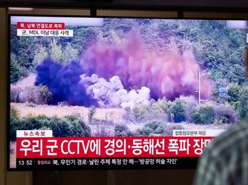 FOTOS Y VIDEOS: Así fue la explosión de carreteras entre Corea del Sur y Corea del Norte; Surcorea acusa a su vecina de las detonaciones