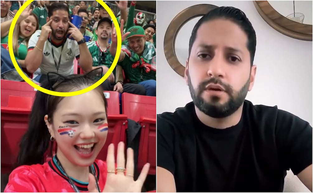 El mexicano del video ofreció una disculpa pública a la influencer surcoreana tras acto racista en el partido de Corea del Sur y República Checa. Foto: Instagram @inocat_t y redes sociales