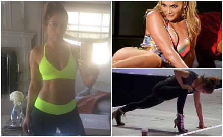 JLo presume abdomen a los 46 años