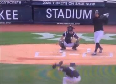 Pitcher de los Yankees recibe fuerte pelotazo de su compañero