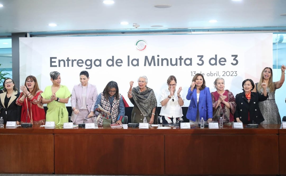 Entregan en Senado minuta 3 de 3 contra violentadores. Foto: Senado