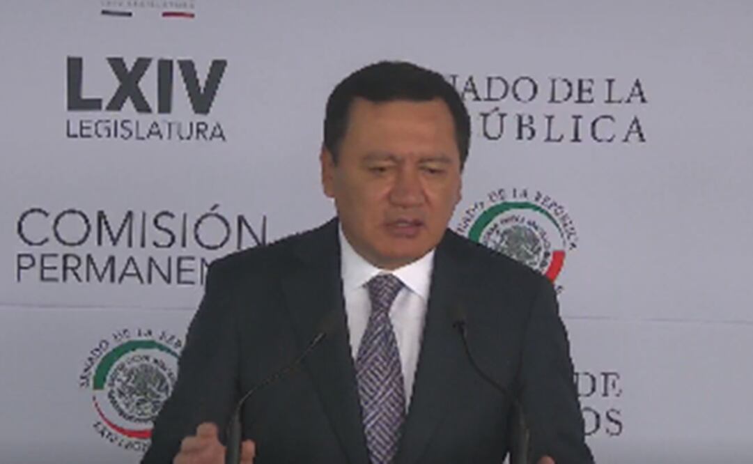 El coordinador de los senadores del PRI, Miguel Angel Osorio Chong. Foto: Captura de pantalla