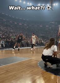 VIDEO: Luka Doncic jugó un partido de futbol junto a otras estrellas de la NBA