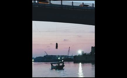 Hallan cuerpo de hombre colgado en puente en Tuxpan, Veracruz