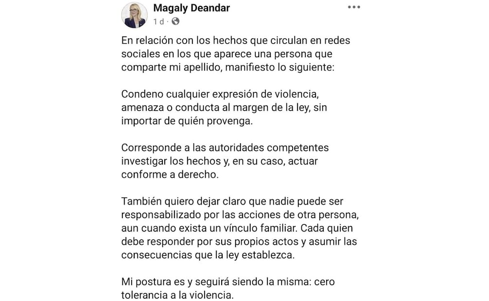 Denuncian a primo de la secretaria de Economía de Tamaulipas por presunta amenaza con arma; dice que las imágenes son IA.
Foto: Especial.