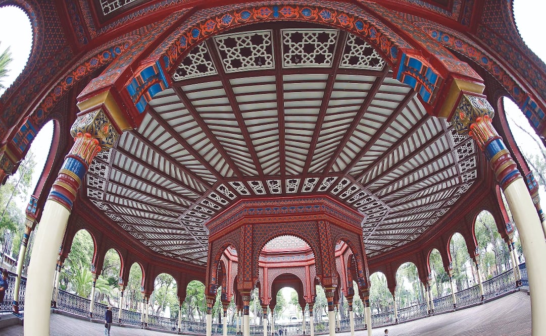 El Kiosco Morisco, emblema de la colonia Santa María la Ribera. Foto: Ariel Ojeda. EL UNIVERSAL