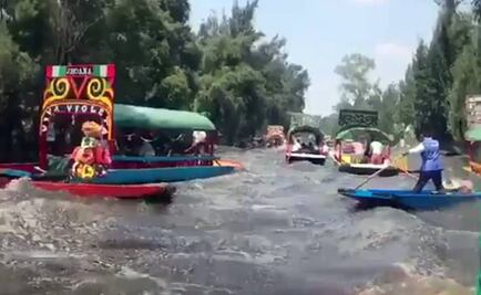 Video. Sismo sorprende a turistas en trajineras de Xochimilco