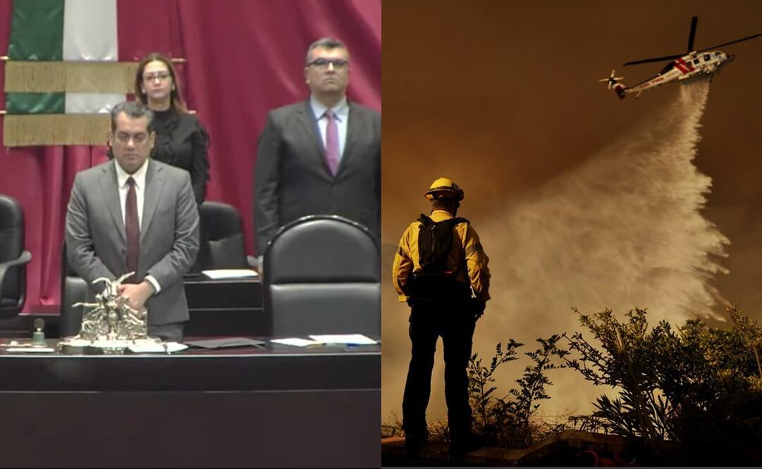 Diputados rinden minuto de silencio por los incendios en Los Ángeles: Foto: Especial / AFP