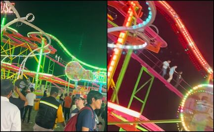 Falla montaña rusa en la Feria Canaco-Los Mochis; usuarios bajan caminando 