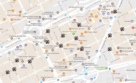 Mapa. Calles que serán rehabilitadas en Zona Rosa