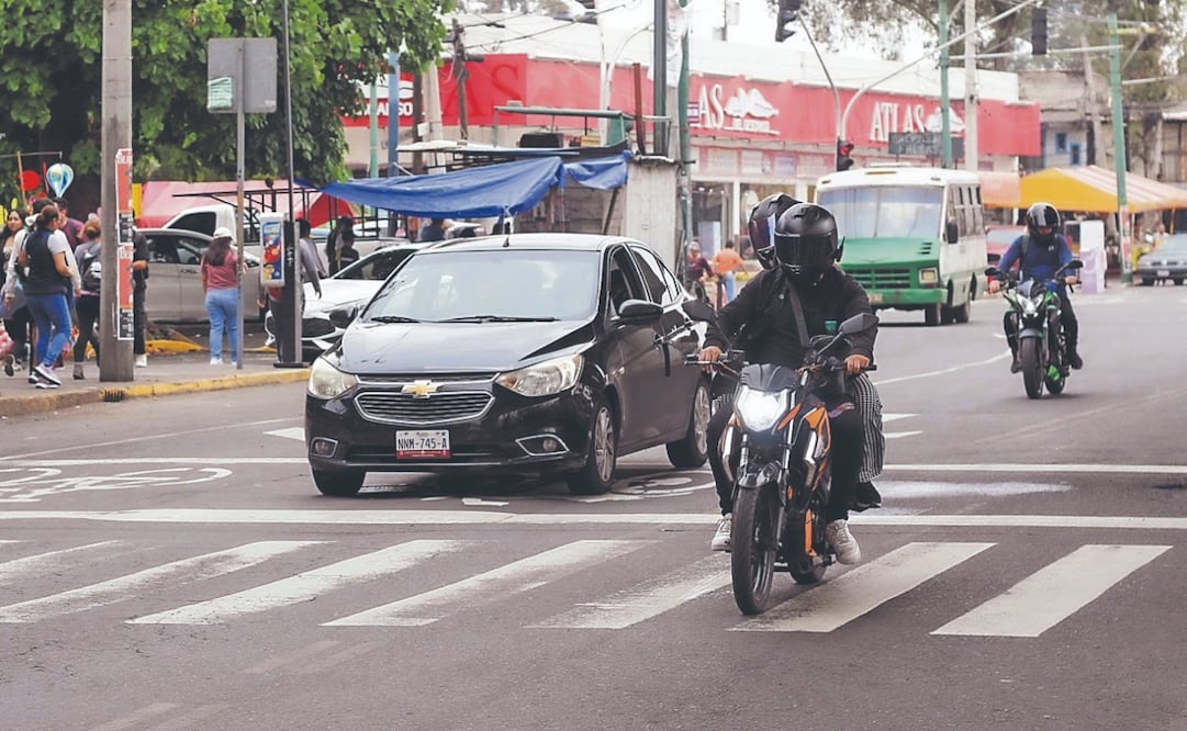 En el primer trimestre de 2025 se registraron 7 mil 500 accidentes en moto, con 54 personas fallecidas, de acuerdo con la OMS. Foto: de Fernanda Zamora. El Universal