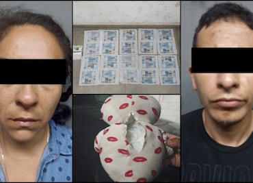 Cae pareja con billetes falsos de 500 pesos escondidos en osito de peluche en Nuevo León