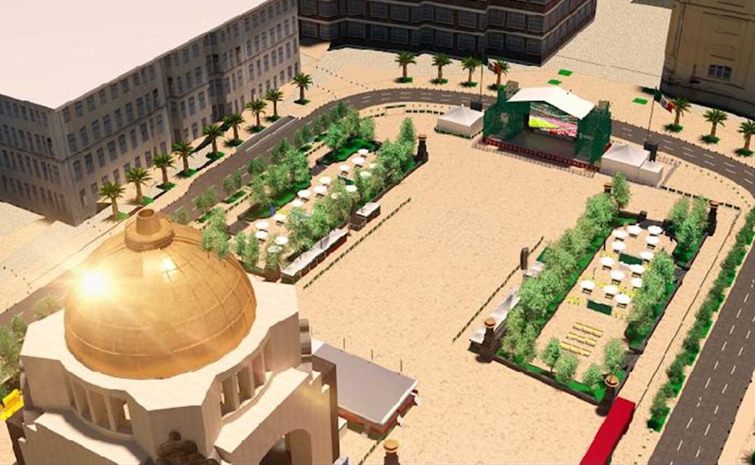 Así luce la maqueta del Fifa Fan Fest. Foto: Especial. 