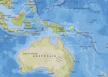 Sismo de 6.9 grados sacude Papúa Nueva Guinea; emiten alerta de tsunami