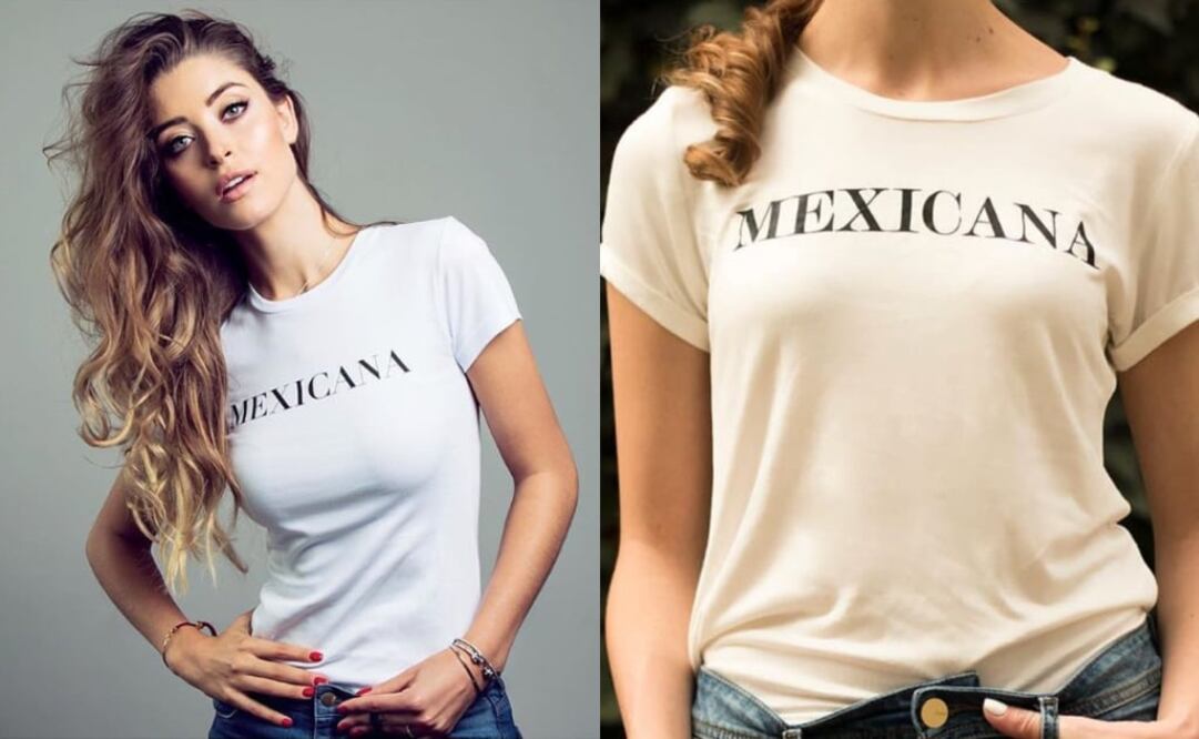 Kris Goyri difundió la noticia del plagio de una de sus playeras con la palabra “Mexicana”. Foto: Instagram: krisgoyri / shasa_oficial