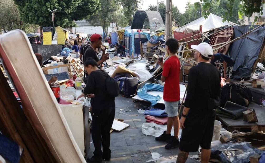 Desalojan campamento migrante en Venustiano Carranza 31/03/2025. Foto: Fernanda Rojas / EL UNIVERSAL